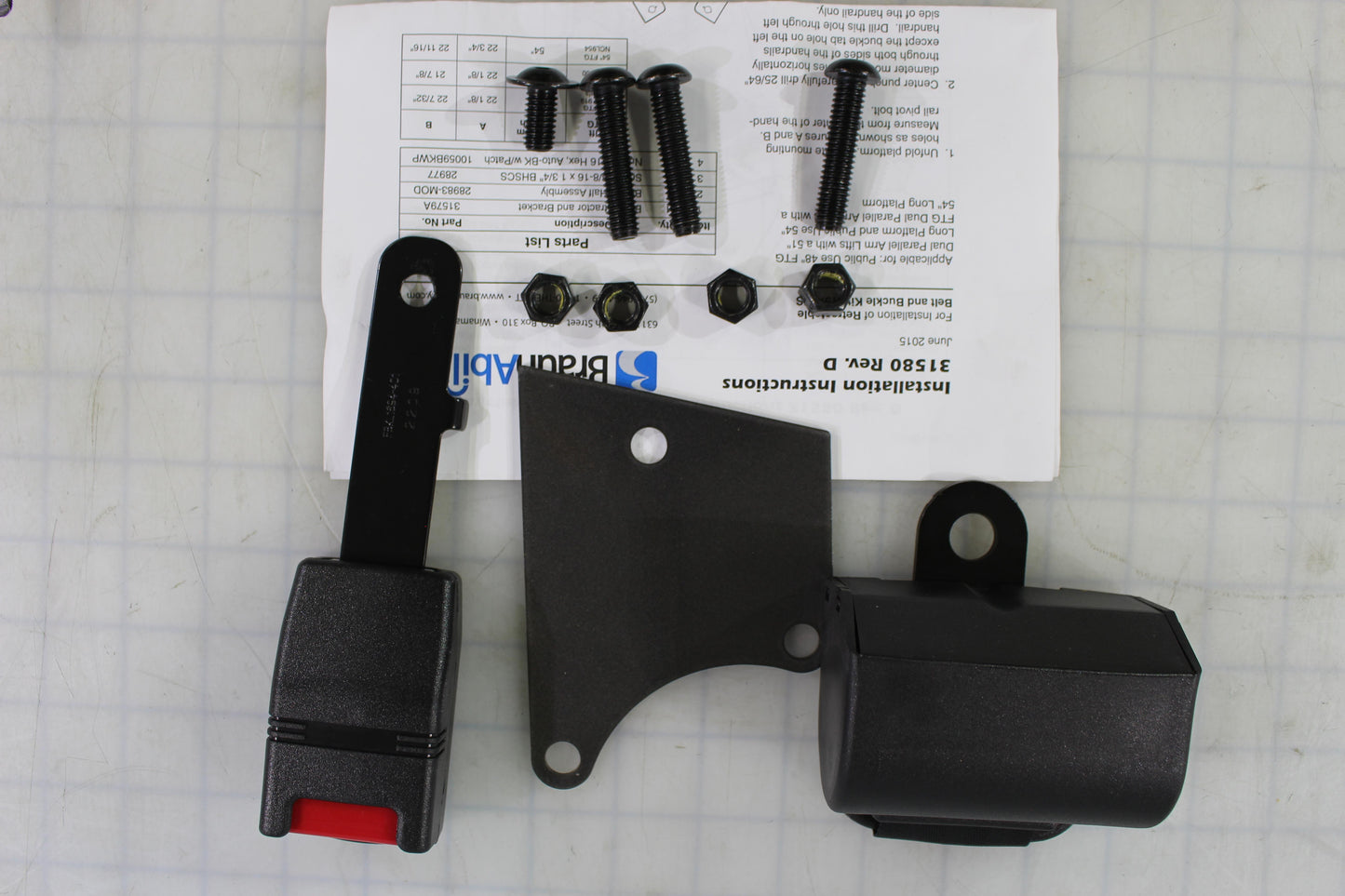 31579KS | BraunAbility | Hand Belt Retractor Kit