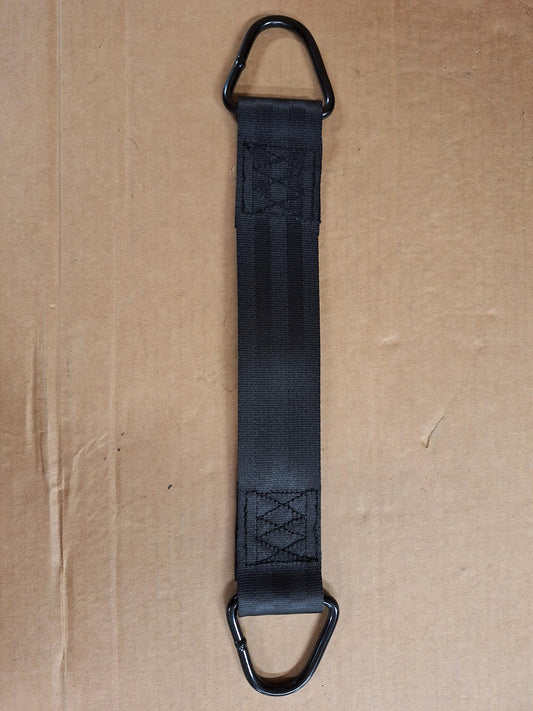 Q5-7583-2|BLACK TRI-WHEELER WEBBING LOOP|D-RING