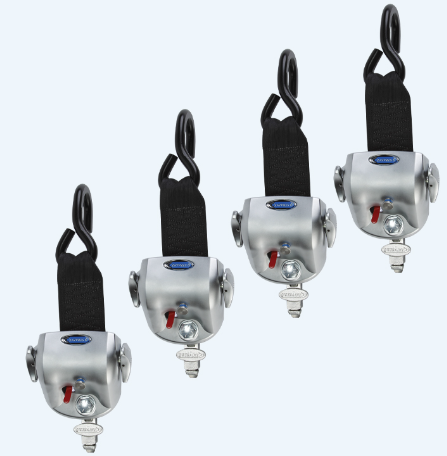 Q-10010 Q'STRAINT 4 QRT-360 Retractors with L-Track Fittings