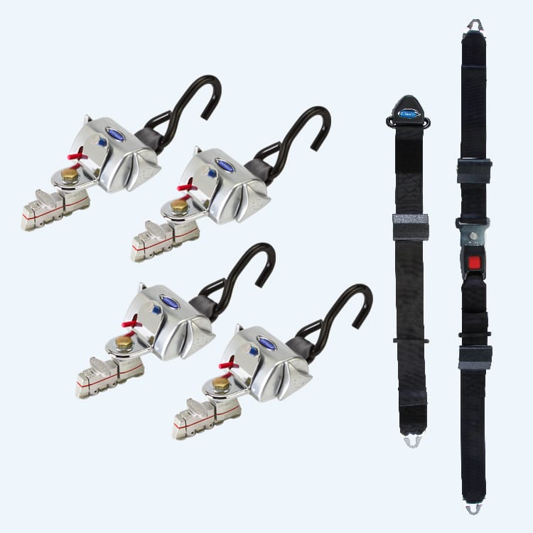 Q-8100-A-L | Q'STRAINT | QRT Deluxe Retractors with Manual Lap & Shoulder Belt