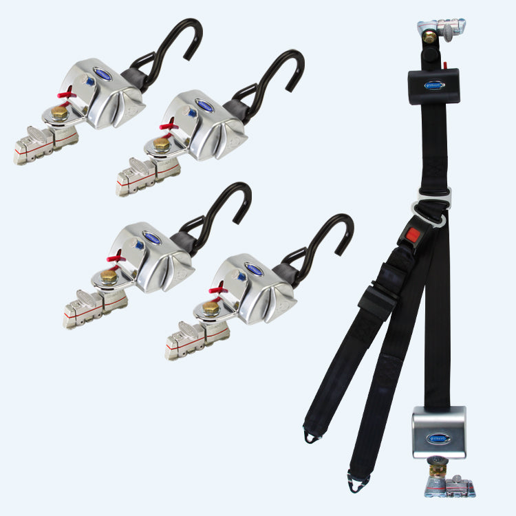 Q-8206-L2 | Q'STRAINT | QRT Standard Retractors with L-Track Fittings with Belt and Bracket