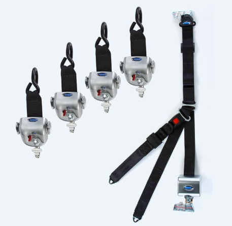 Q-8600-A1-L | Q'STRAINT | QRT-360 Retractors and Belt Combo with L-Track Fittings