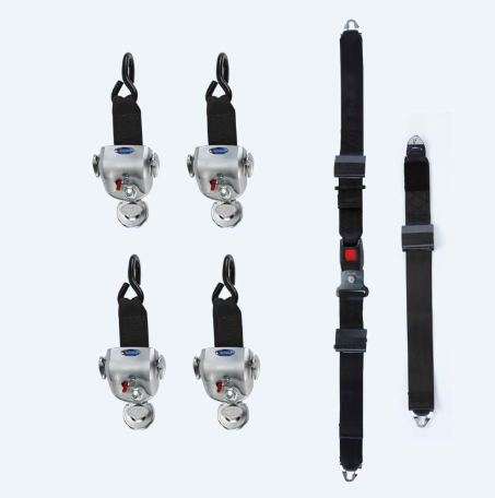 Q-8600-AP-SC | Q'STRAINT | QRT-360 Retractors with Slide 'N Click Fittings and Belt Combo