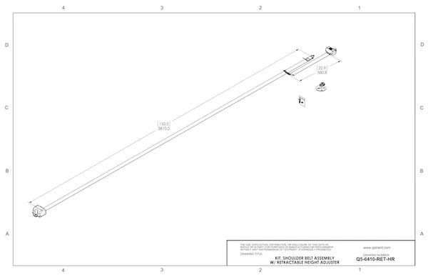 Q5-6410-RET-HR | Q'STRAINT | Retractable Shoulder Belt, Fixed Mounted with Retractable Height Adjuster