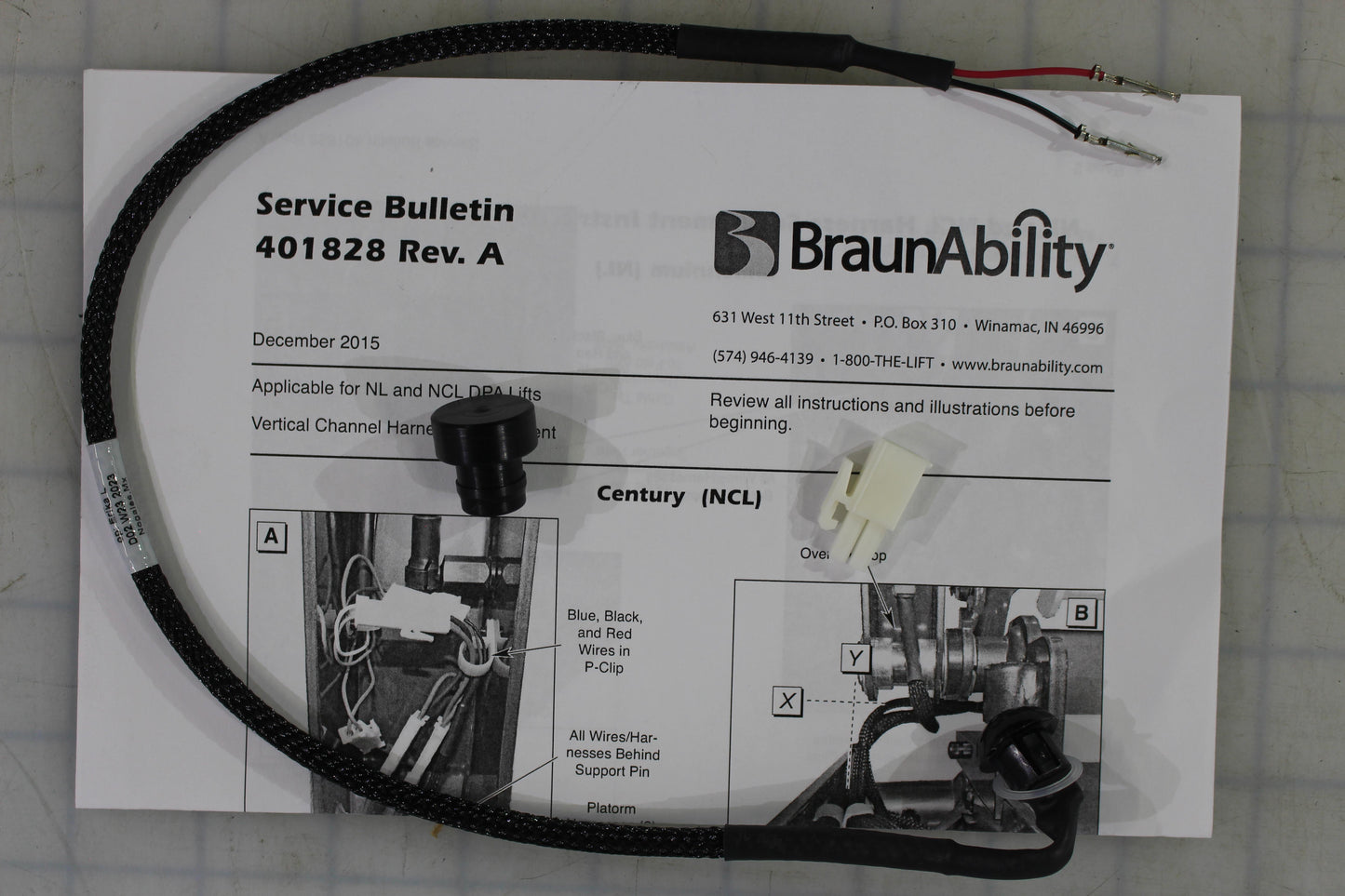 BraunAbility Inner Barrier Up Raised Switch Kit (32519KS)