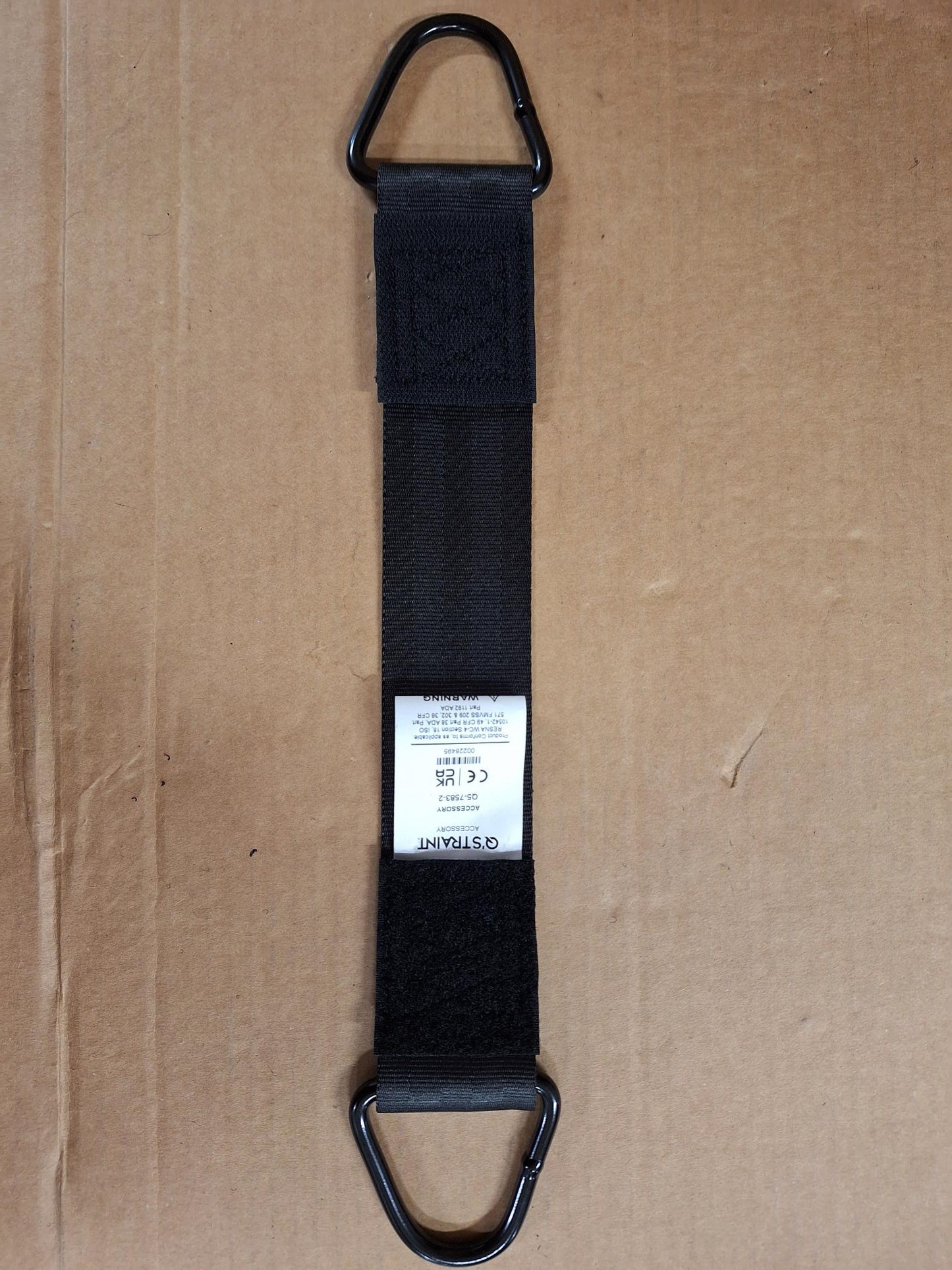 Q5-7583-2|BLACK TRI-WHEELER WEBBING LOOP|D-RING