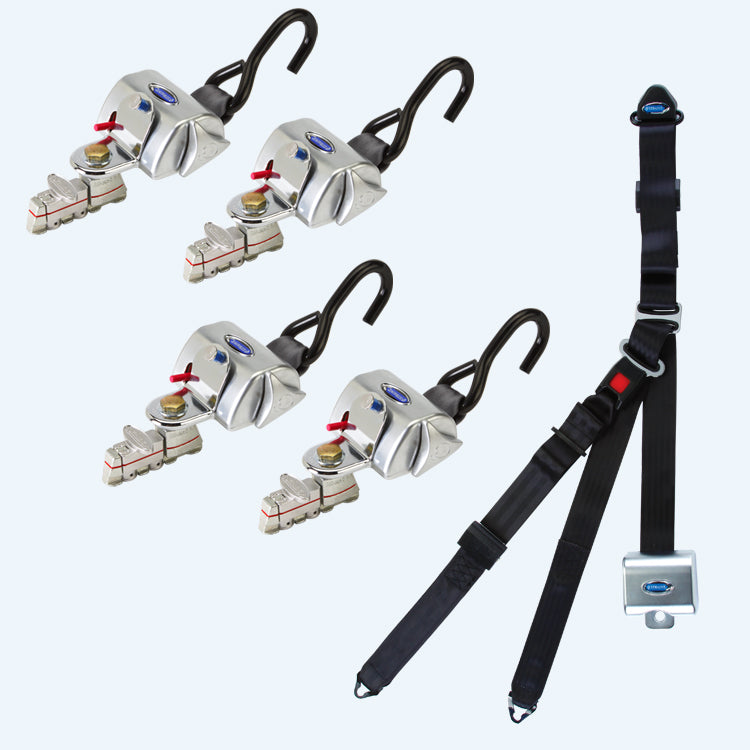 Q-8200-A1-L | Q'STRAINT | QRT Standard Retractors with L-Track Fittings with Belt