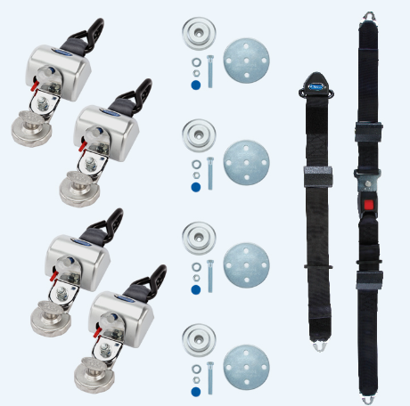 Q-8300-A-SC | Q'STRAINT | QRT Max Retractors with Slide 'N Click fittings with Manual Belt