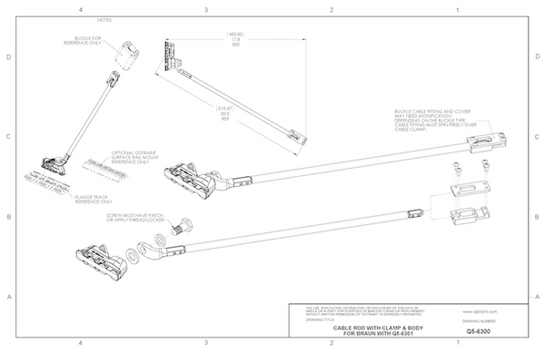 Q5-6300 | Q'STRAINT | Lap Belt Cable Extension, approx. 19.25"