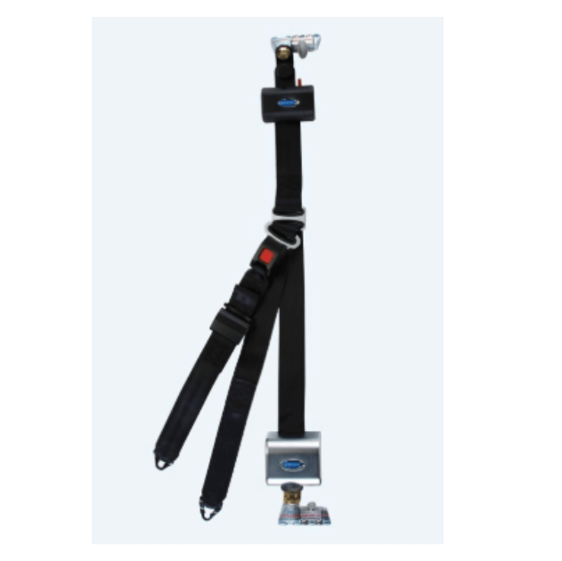 Q8-6326-A1-HR131 | Q'STRAINT | Retractable Shoulder & Lap Belt and Shoulder Belt with L-Track Fitting and 131º Angle Bracket.